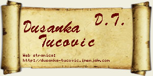 Dušanka Tucović vizit kartica